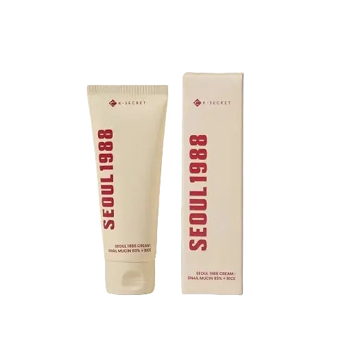 K-Secret Seoul 1988 Cream Snail Mucin 93% + Rice for hydration, brightening and skin barrier repair