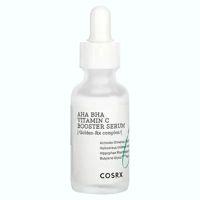 COSRX AHA/BHA Refresh Vitamin C Booster Serum with kiwi and dragon fruit for brightening and gentle exfoliation