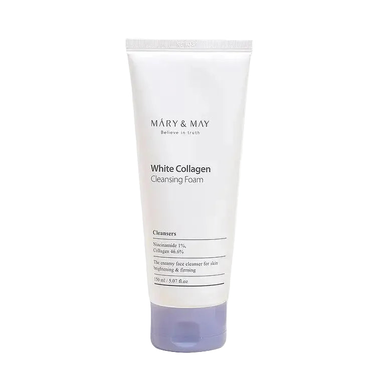 Mary & May White Collagen Cleansing Foam with niacinamide for brightening and firming