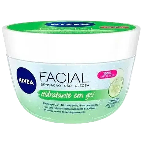 Nivea Hidratante Facial com Ácido Hialurônico oil-free gel moisturizer for oily skin 24h hydration