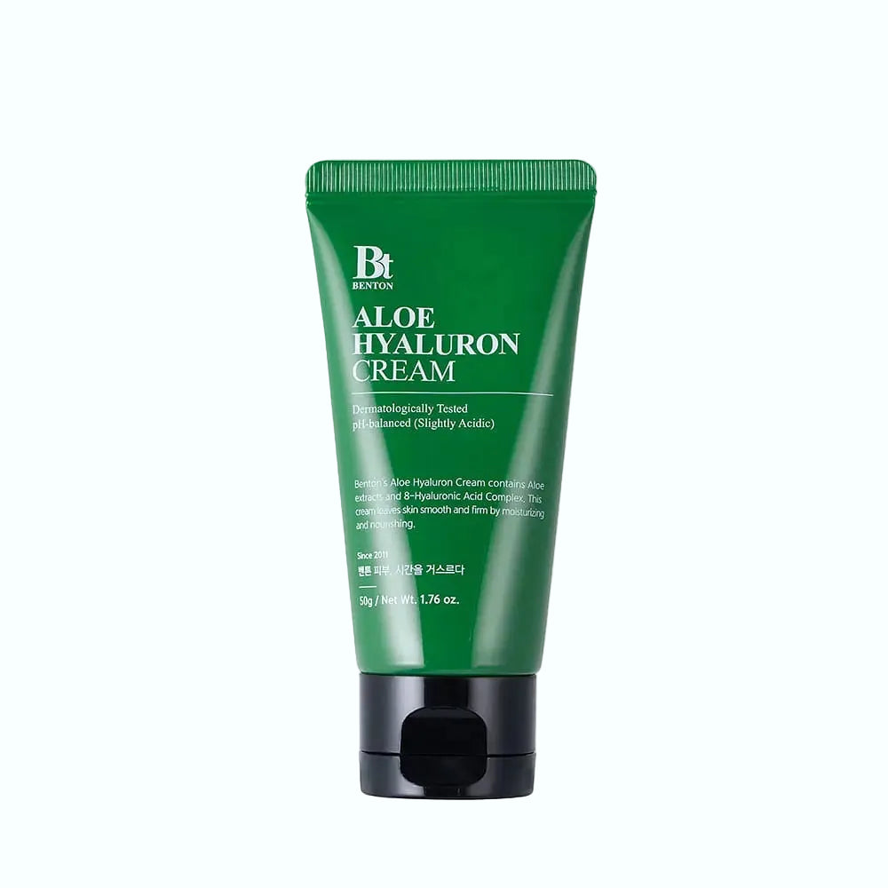 Benton Aloe Hyaluron Cream with aloe vera and 8 types of hyaluronic acid for deep hydration