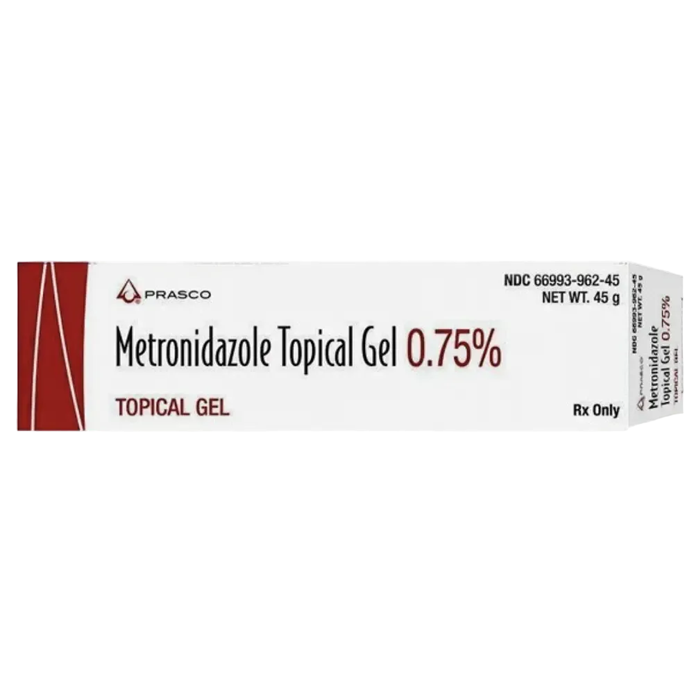 Prasco Metronidazole Topical Cream 0.75% prescription treatment for rosacea and inflammatory skin conditions