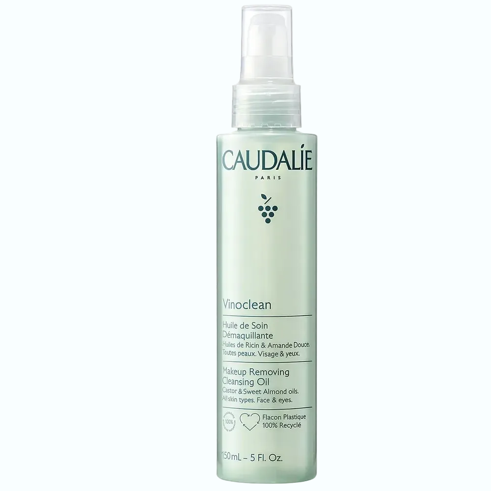 Caudalie Vinoclean Makeup Removing Cleansing Oil for gentle waterproof makeup removal with grape seed oil