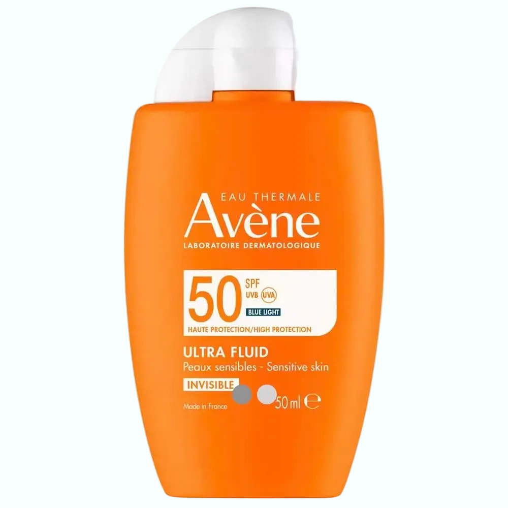 Avène Ultra Fluid Invisible SPF 50 chemical sunscreen for sensitive normal to combination skin
