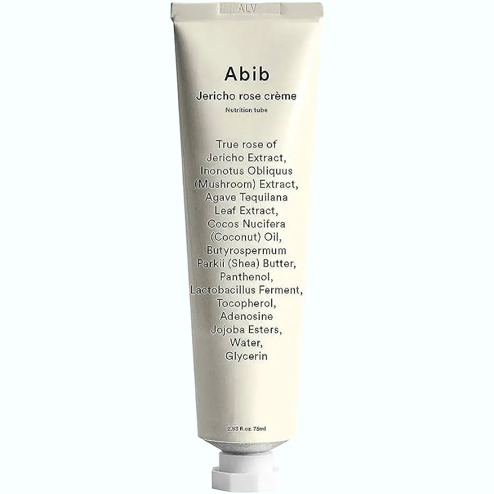 Abib Jericho Rose Creme Nutrition Tube for deep hydration and barrier repair with Rose of Jericho extract