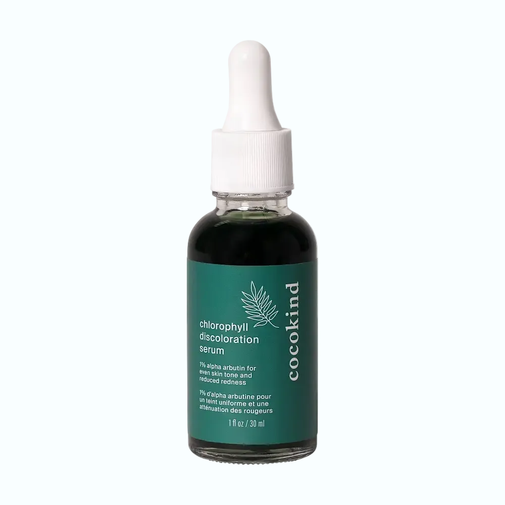 Cocokind Chlorophyll Discoloration Serum with alpha arbutin for dark spots and uneven skin tone