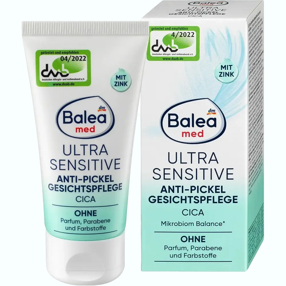 Balea Med Ultra Sensitive Anti-Pickel Cica cream for acne-prone sensitive skin