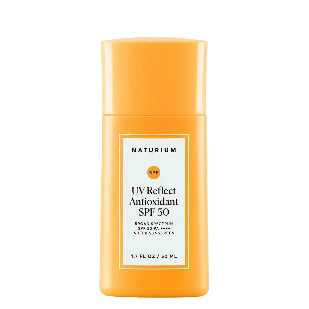 Naturium UV Reflect Antioxidant SPF 50 sheer chemical sunscreen for face with soft-focus finish