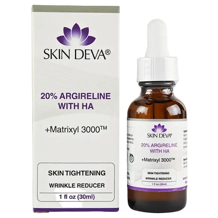 Skin Deva 20% Argireline + Matrixyl 3000 + Hyaluronic Acid Serum for anti-aging and wrinkle reduction