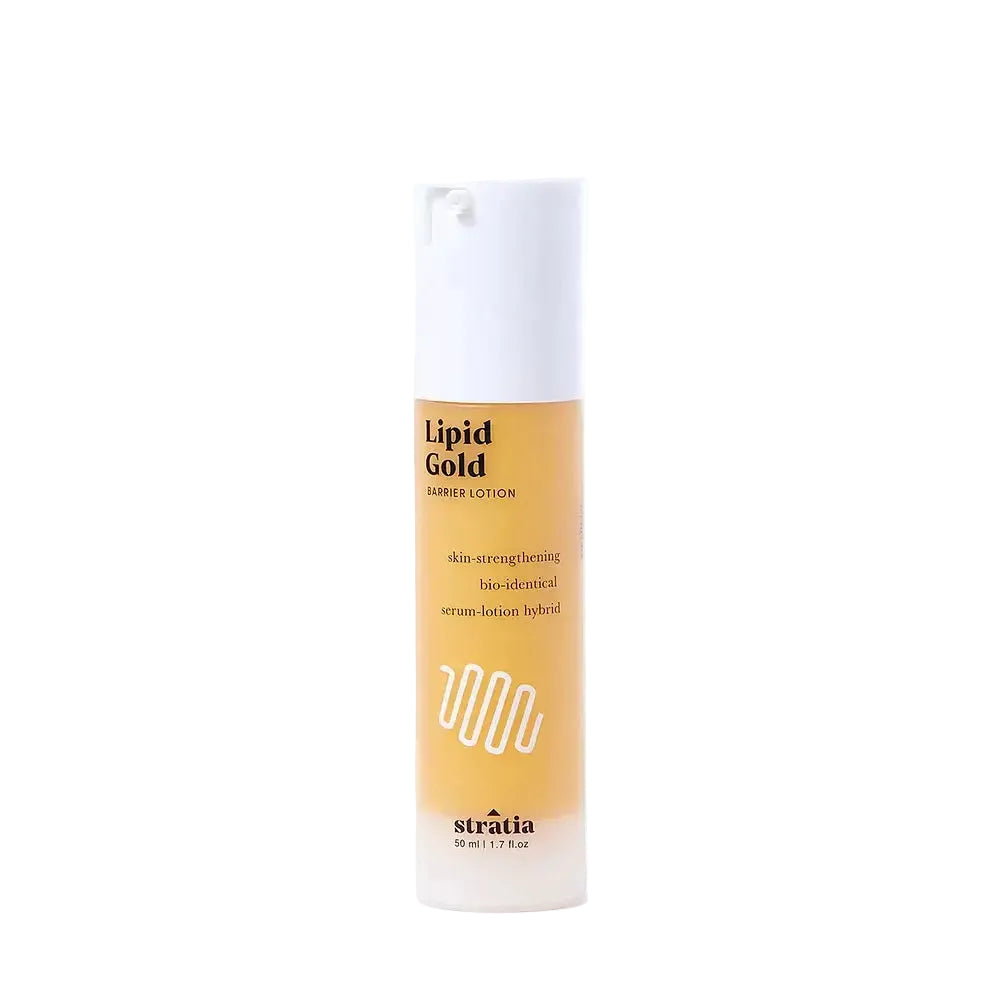 Stratia Lipid Gold ceramide moisturizer for barrier repair and skin strengthening with niacinamide