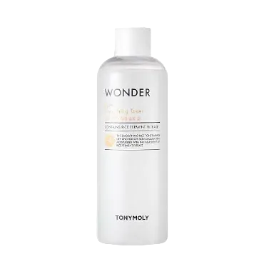 TONYMOLY Wonder Rice Smoothing Toner with fermented rice filtrate for hydration and brightening
