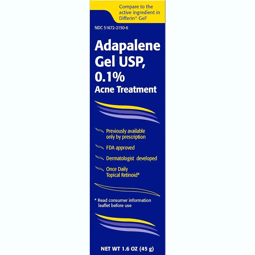 Taro Adapalene Gel 0.1% prescription-strength retinoid treatment for acne and anti-aging