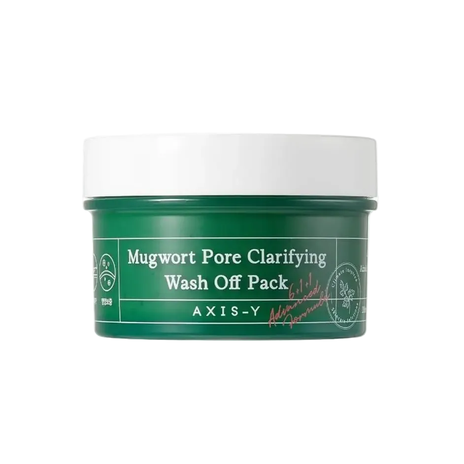 AXIS-Y Mugwort Pore Clarifying Wash Off Pack clay mask for pore care and oil control