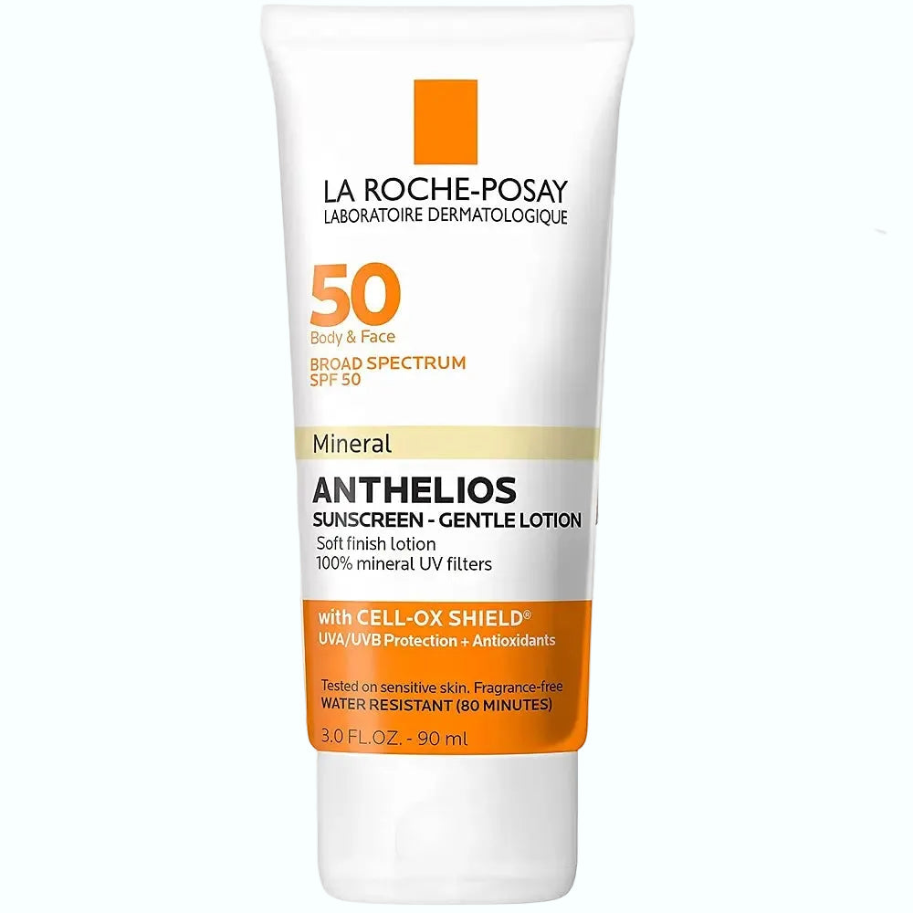 La Roche-Posay Anthelios SPF 50 Gentle Lotion Mineral Sunscreen for sensitive skin with broad spectrum protection