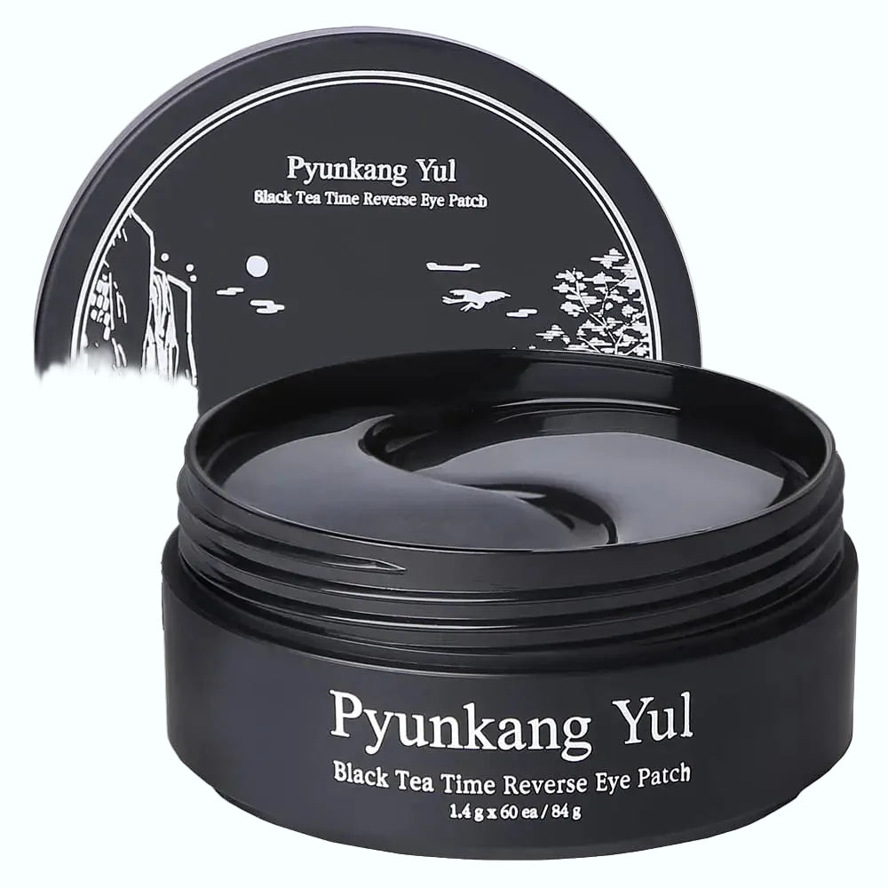 Pyunkang Yul Black Tea Time Reverse Eye Patch for anti-aging and dark circles with fermented black tea