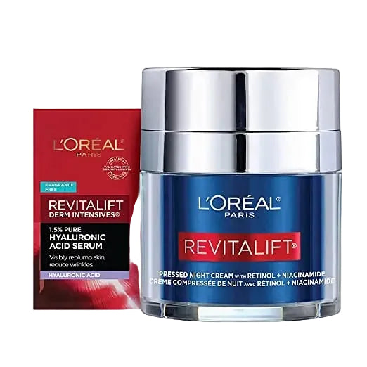 L'Oreal Revitalift Laser Renew Retinol Niacinamide Pressed Night Cream anti-aging moisturizer