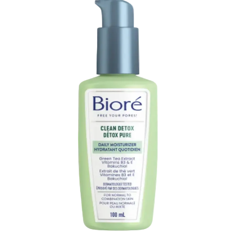 Biore Clean Detox Daily Moisturizer with Bakuchiol and Niacinamide for normal to combination skin