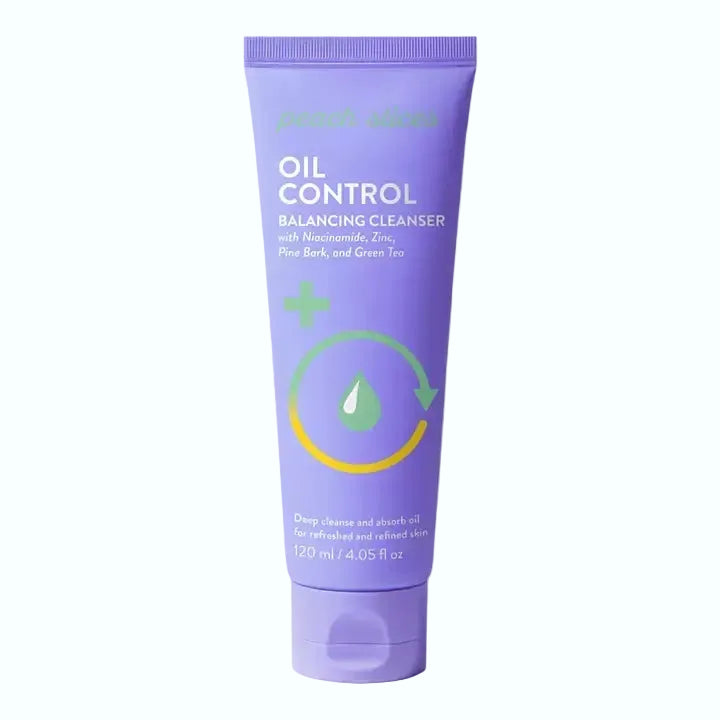 Peach Slices Oil Control Balancing Cleanser with niacinamide and zinc for oily and acne-prone skin