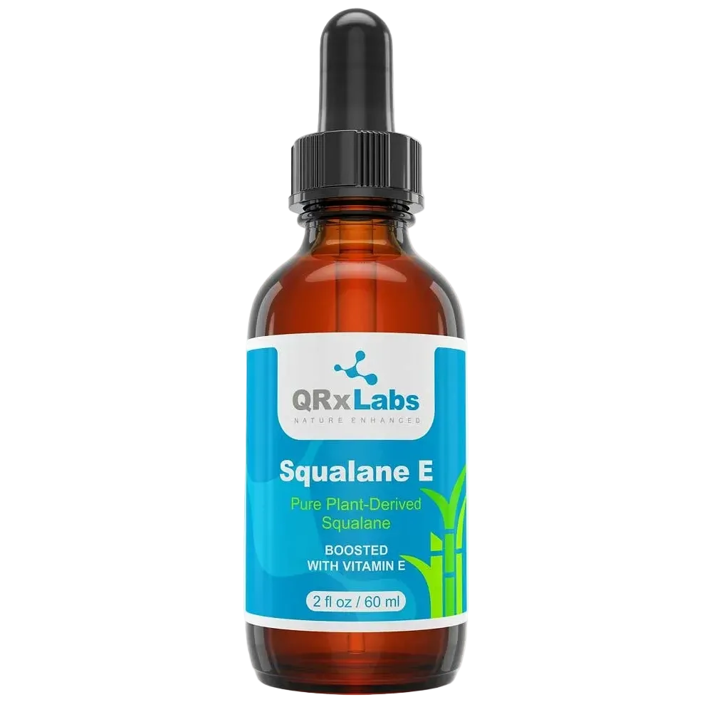 QRxLabs Squalane E facial oil with Vitamin E for deep hydration and antioxidant protection