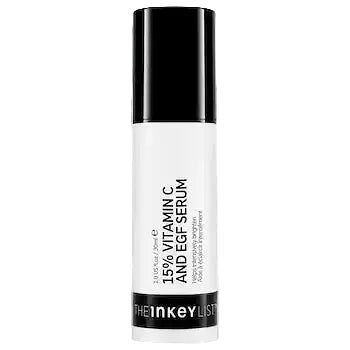 The INKEY List 15% Vitamin C and EGF Serum for brightening and anti-aging with peptides