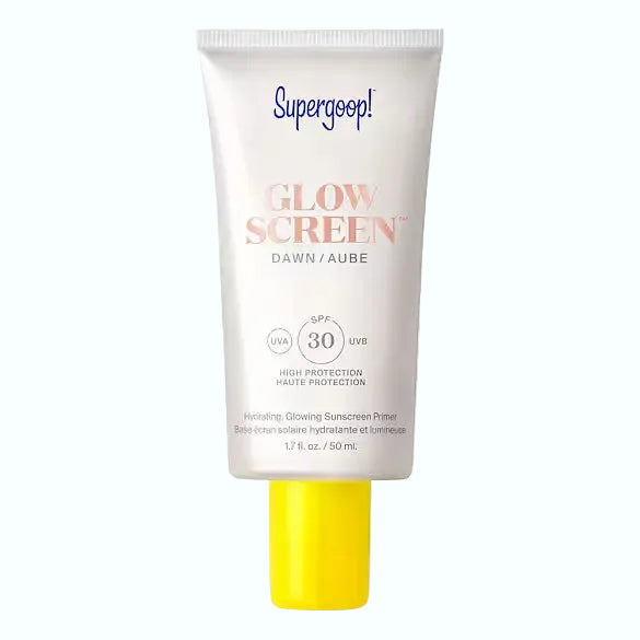 Supergoop Glowscreen SPF 30 sunscreen primer with hydration and radiant glow for all skin types