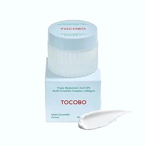 TOCOBO Multi Ceramide Cream with 5 ceramides and hyaluronic acid for deep hydration and barrier repair