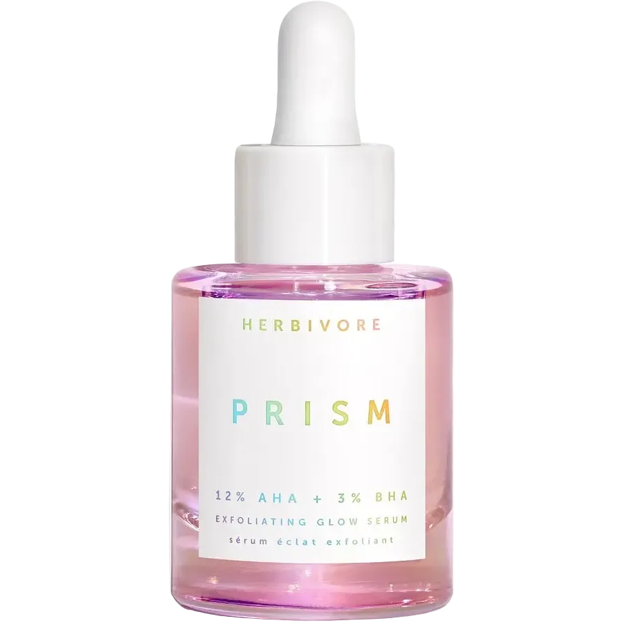 Herbivore Prism 12% AHA + 3% BHA Exfoliating Glow Serum for brightening and smoothing skin texture