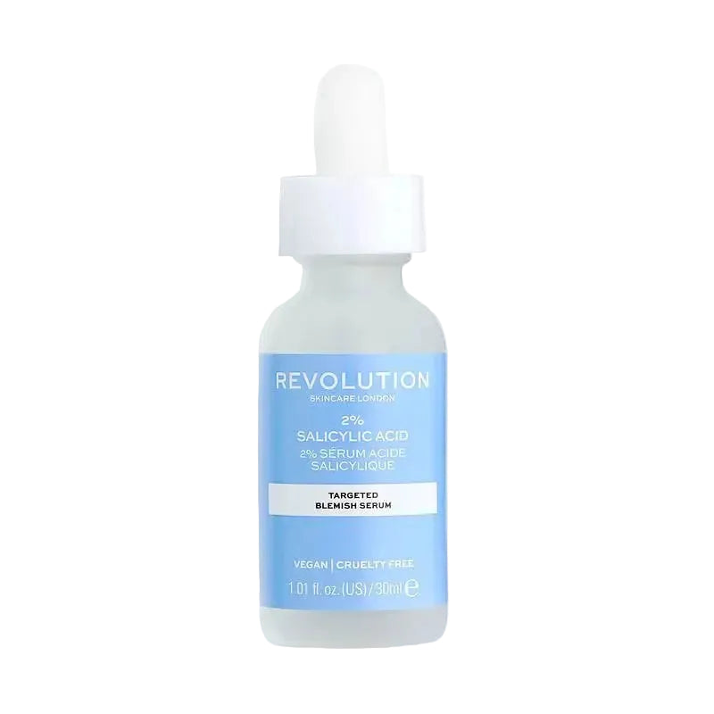 Revolution Beauty Targeted Blemish Serum with 2% Salicylic Acid for acne, blackheads, and enlarged pores