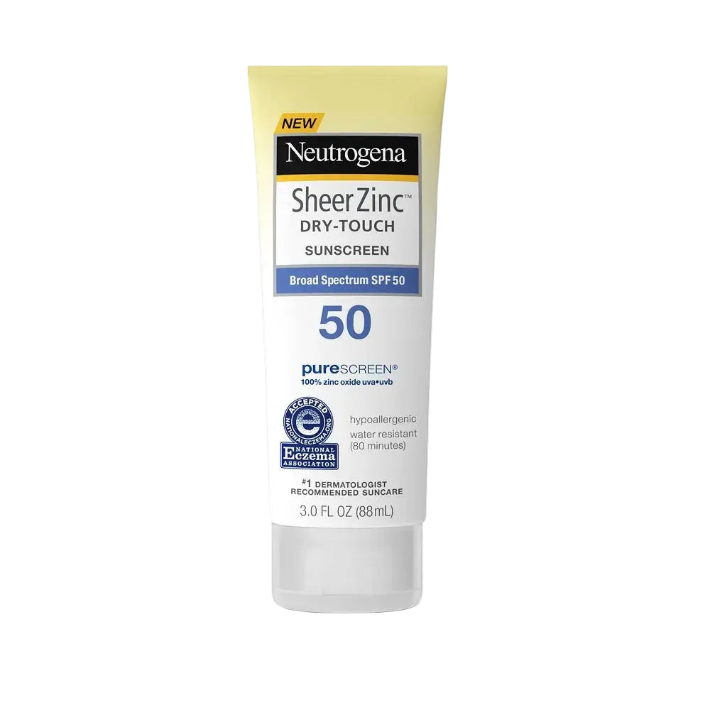 Neutrogena Sheer Zinc Face Sunscreen SPF 50 mineral lotion for sensitive skin UV protection
