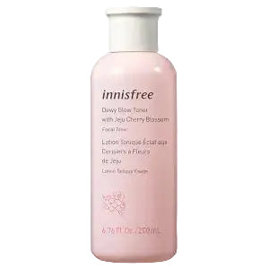 Innisfree Dewy Glow Toner with Jeju Cherry Blossom for hydration and brightening