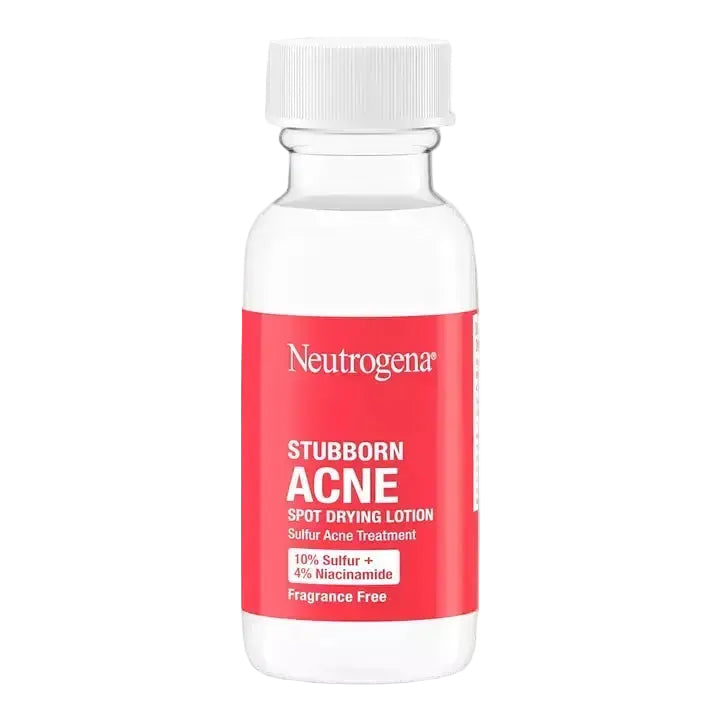 Neutrogena Stubborn Acne Spot Drying Lotion with sulfur and niacinamide for acne treatment