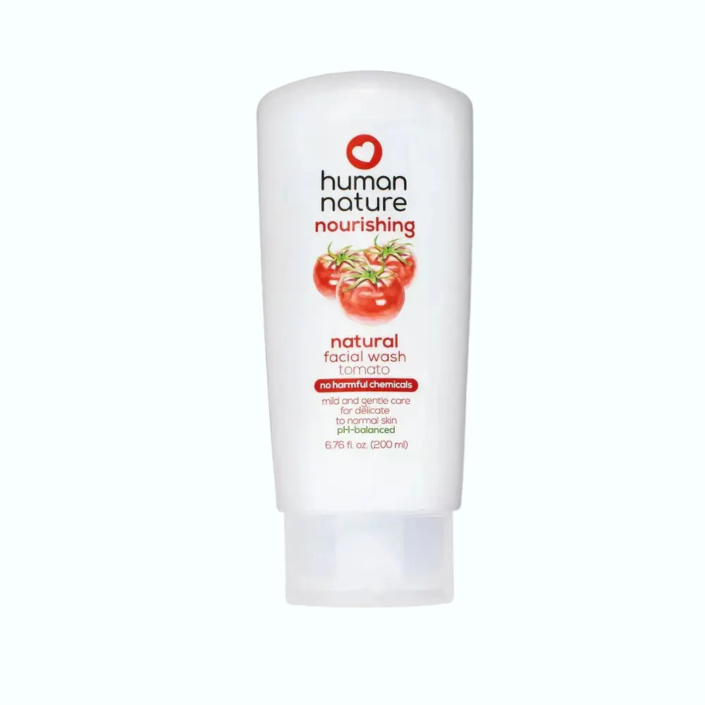 Human Nature Nourishing Facial Wash with tomato extract and cica for gentle cleansing