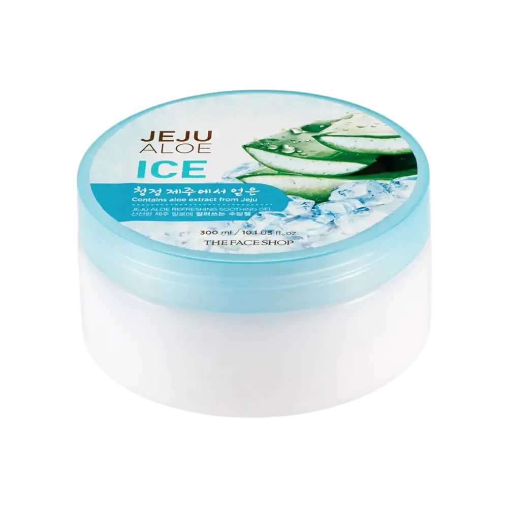 The Face Shop Jeju Aloe Ice Soothing Gel for hydration, soothing and after-sun care