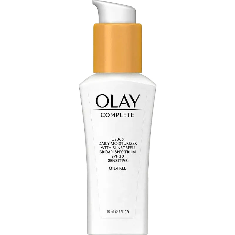 Olay Complete UV365 Daily Moisturizer SPF 30 for sensitive skin hydration and sun protection