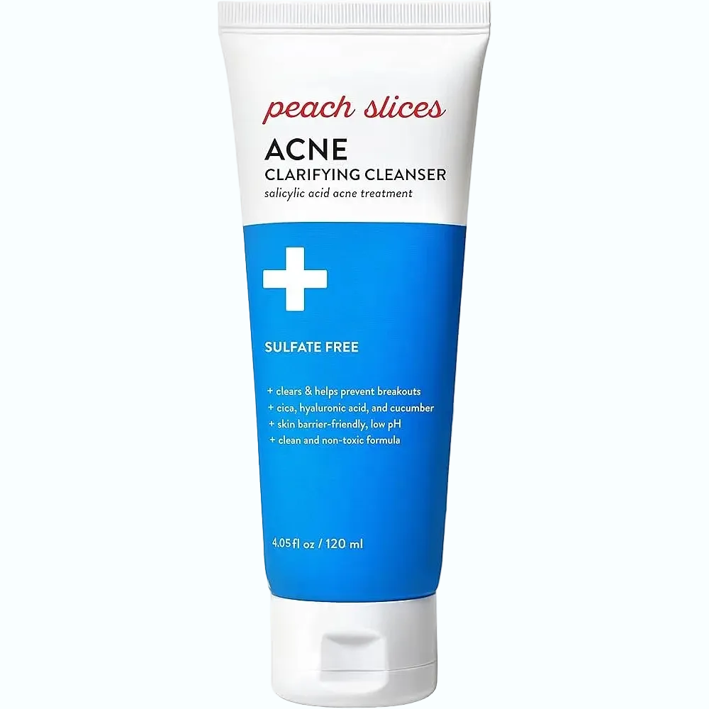Peach Slices Acne Clarifying Cleanser with 2% salicylic acid for acne-prone skin and deep pore cleansing