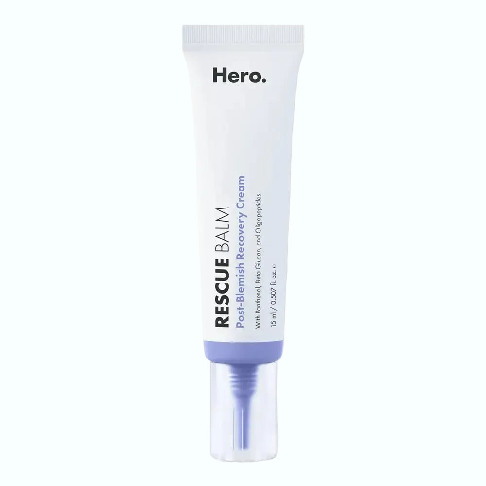 Hero Cosmetics Rescue Balm post-blemish recovery cream for dry red skin and dark spot fading