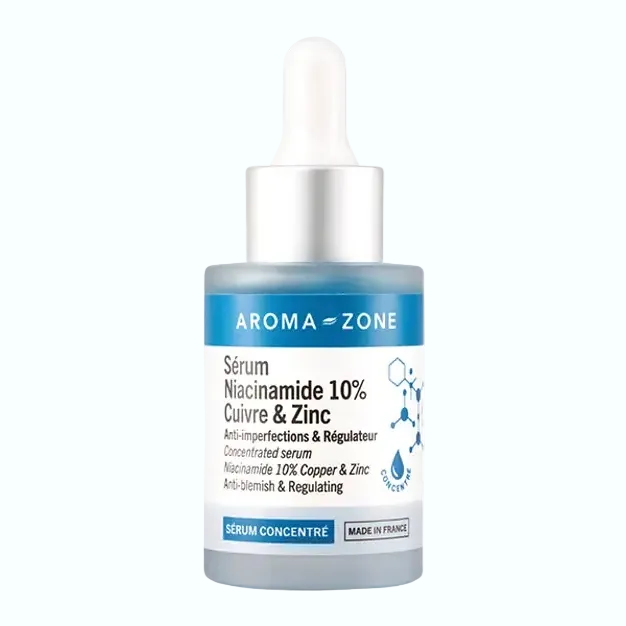 Aroma-Zone Niacinamide 10% Serum with copper and zinc for pore tightening and acne control