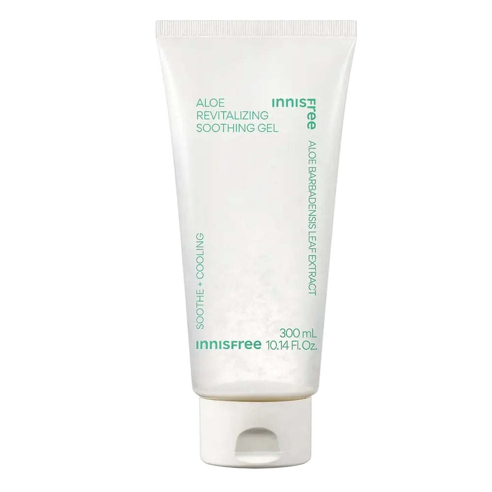 innisfree Aloe Revitalizing Soothing Gel with Jeju aloe extract for soothing and hydration