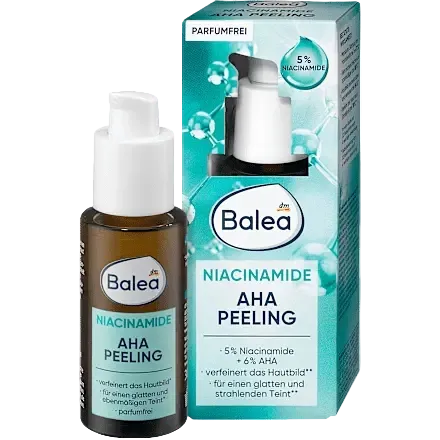 Balea Niacinamide Peeling Concentrate with AHA and nacinamide for smooth, refined skin texture