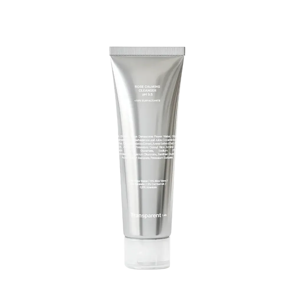 Transparent Lab Rose Calming Cleanser pH 5.5 for sensitive skin with rose extract and low pH formula