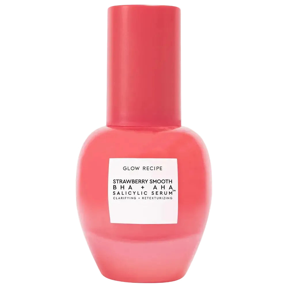 Glow Recipe Strawberry Smooth BHA AHA Salicylic Acid Serum for exfoliation and pore refinement