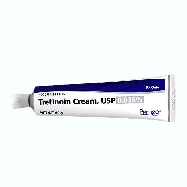 Perrigo Tretinoin Cream 0.025% prescription retinoid for acne treatment and anti-aging