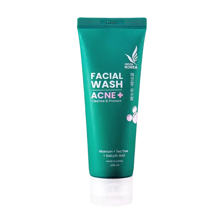 iWhite Korea Acne+ Facial Wash with salicylic acid and tea tree for acne-prone skin