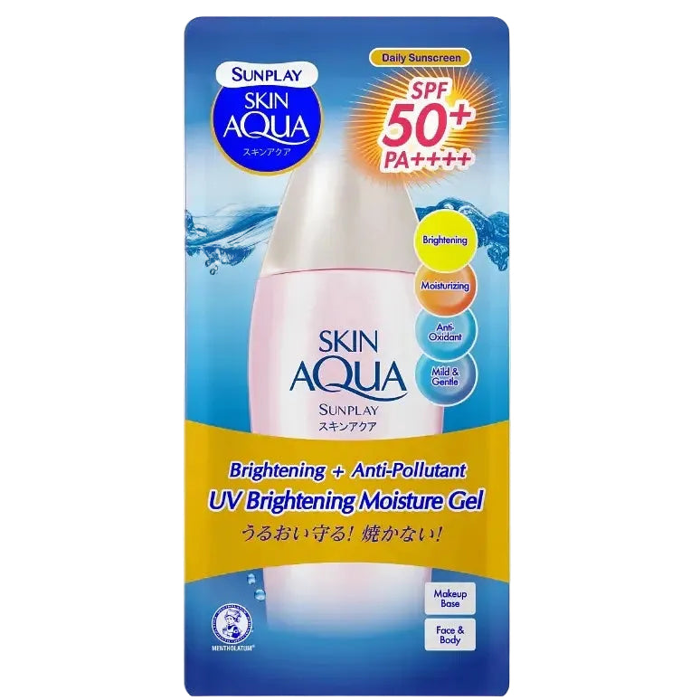 Skin Aqua UV Brightening Moisture Gel SPF 50 lightweight brightening sunscreen for all skin types