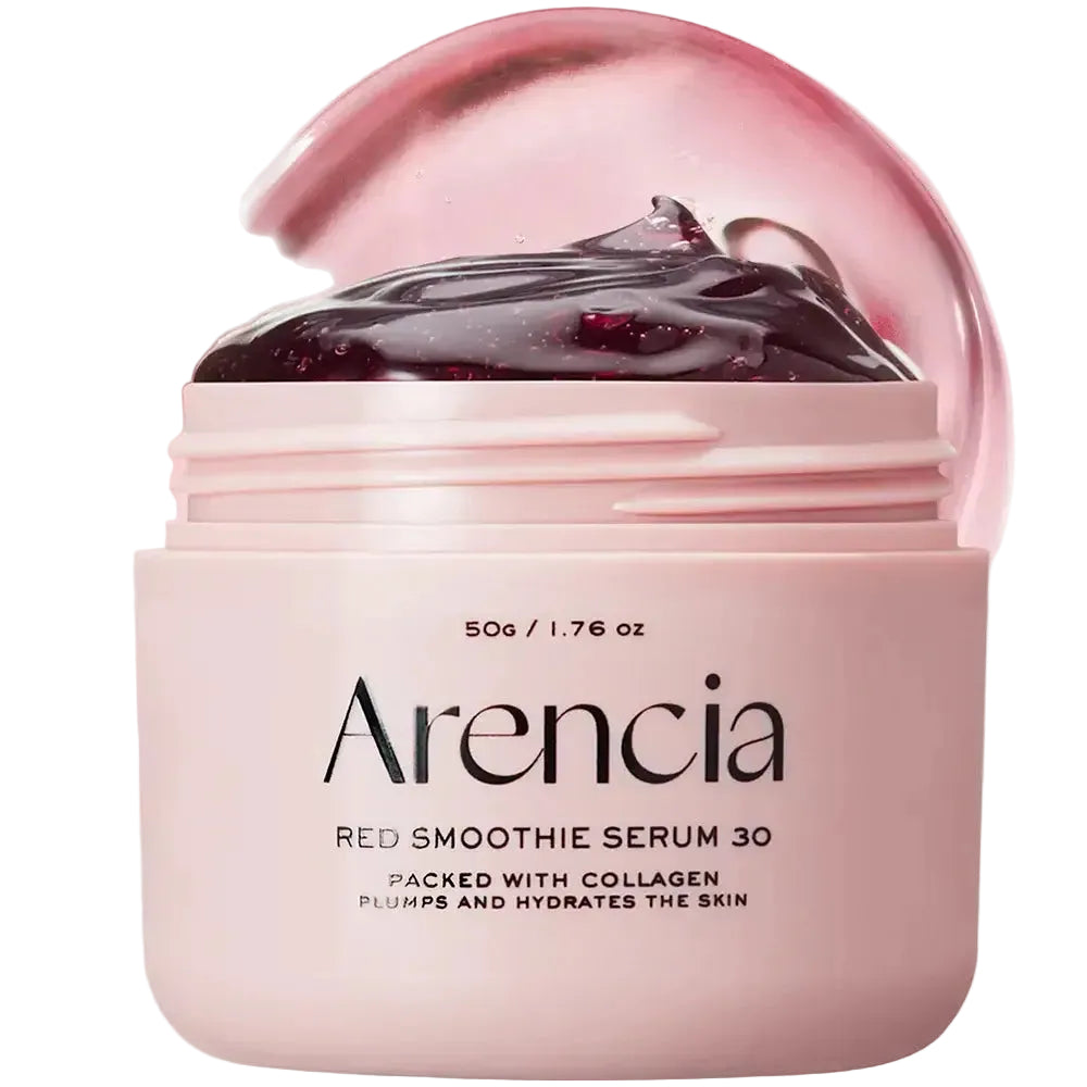 Arencia Red Smoothie Serum 30 with 30% red collagen complex for brightening and anti-aging