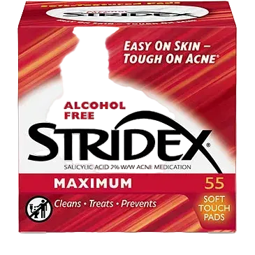 Stridex Maximum 2% Salicylic Acid Pads for acne and blackhead treatment