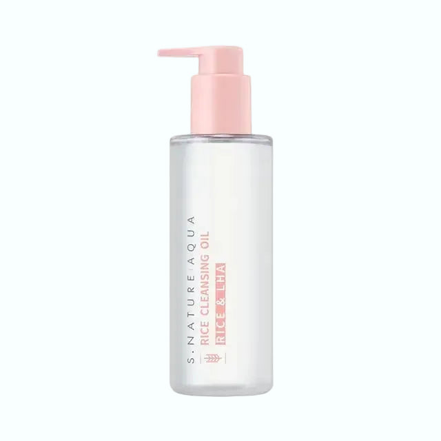 S.NATURE Aqua Rice Cleansing Oil for gentle makeup removal and pore cleansing with rice bran oil
