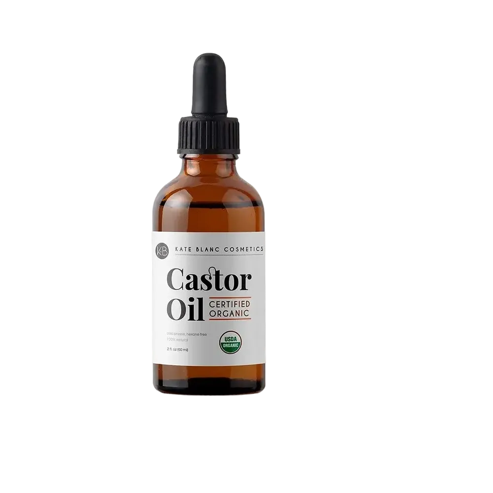 Kate Blanc Castor Oil organic cold-pressed for hair, lashes, and skin hydration
