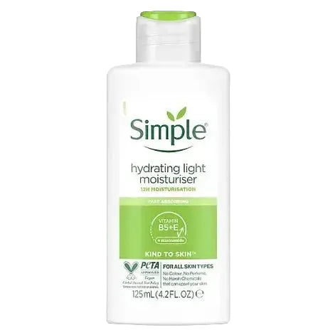 Simple Kind to Skin Hydrating Light Moisturiser for sensitive skin hydration and nourishment