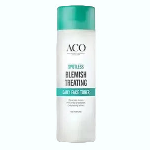 ACO Spotless Blemish Treating Daily Face Toner for oily acne-prone skin with salicylic acid
